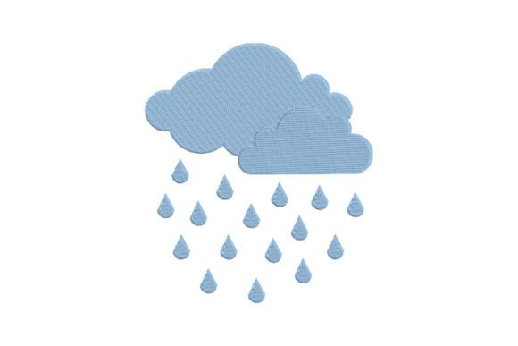 Cloud Embroidery Design for Boutique Apparel