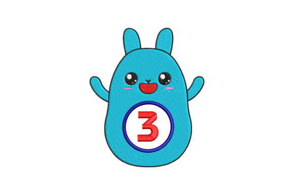 Cute Rabbit Number 3: Apparel Embroidery Review