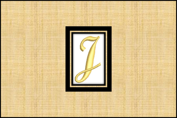 Gold Font J: A Festive Choice for Holiday Embroidery