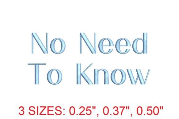 No Need to Know Font: An Embroidery Designer Review