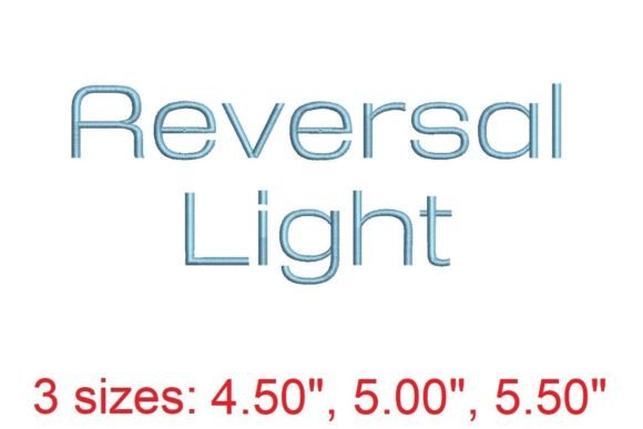Reversal Light Font: Elegant Embroidery for Sellers